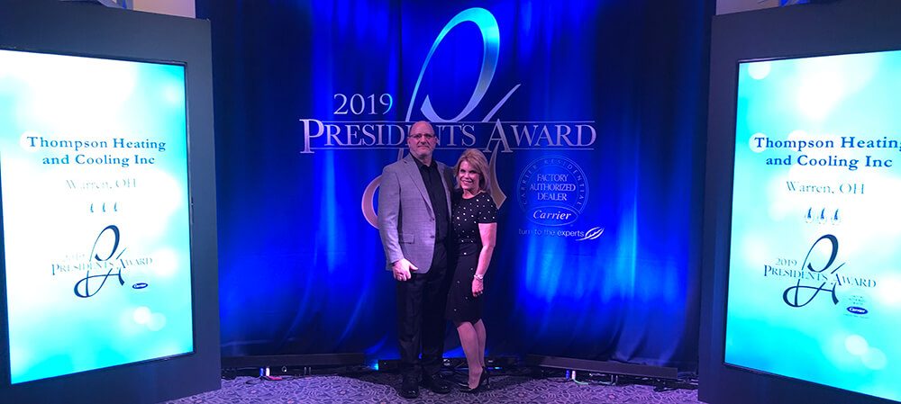 Bill and Peg Wiery at the 2019 Carrier Cooling Awards