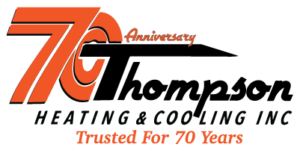 Thompson Heating and Cooling 70th Anniversary Logo